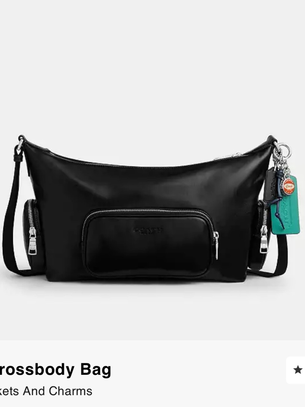Finn Crossbody Bag With Pockets And Charms NWT
